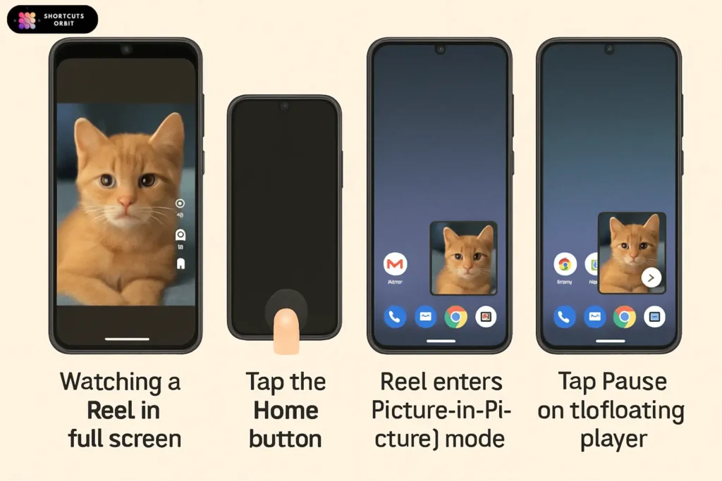 pip method to pause instagram reels